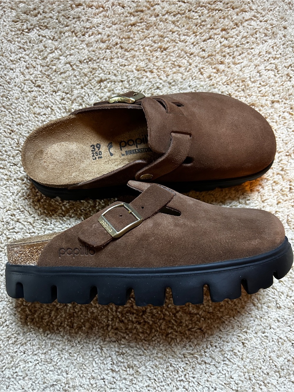Birkenstocks Women’s Papillio Boston Chunky in Dark Tea Size 8-8.5 - Picture 5 of 7